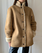 Manteau en peau lainée vintage